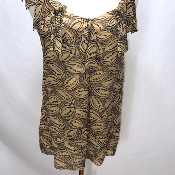 Diane Von Furstenberg Silk Tie Neck Tie Detail Sleeveless Print Top Halter Long - Picture 5 of 12